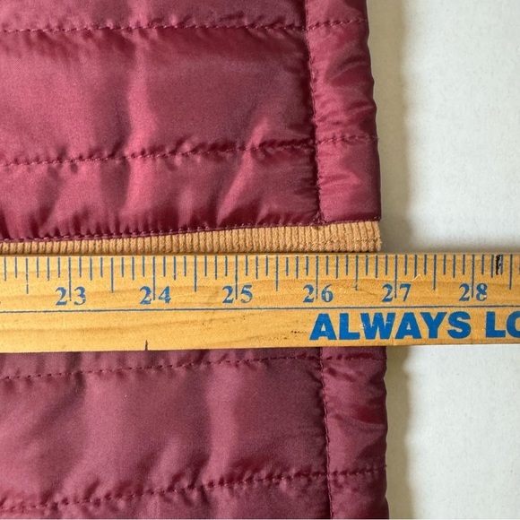 Alan Flusser Quilted Puffer Vest Burgundy Full Zip Lightweight - Picture 5 of 8